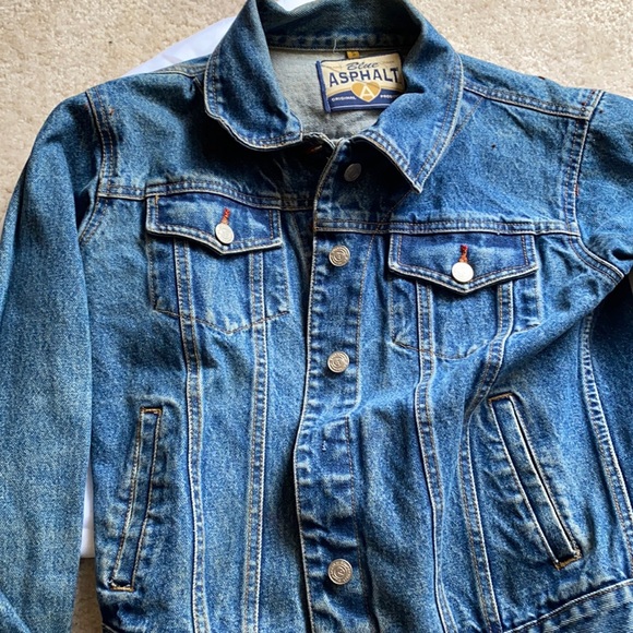 Blue Asphalt Jean Jacket Sz S 